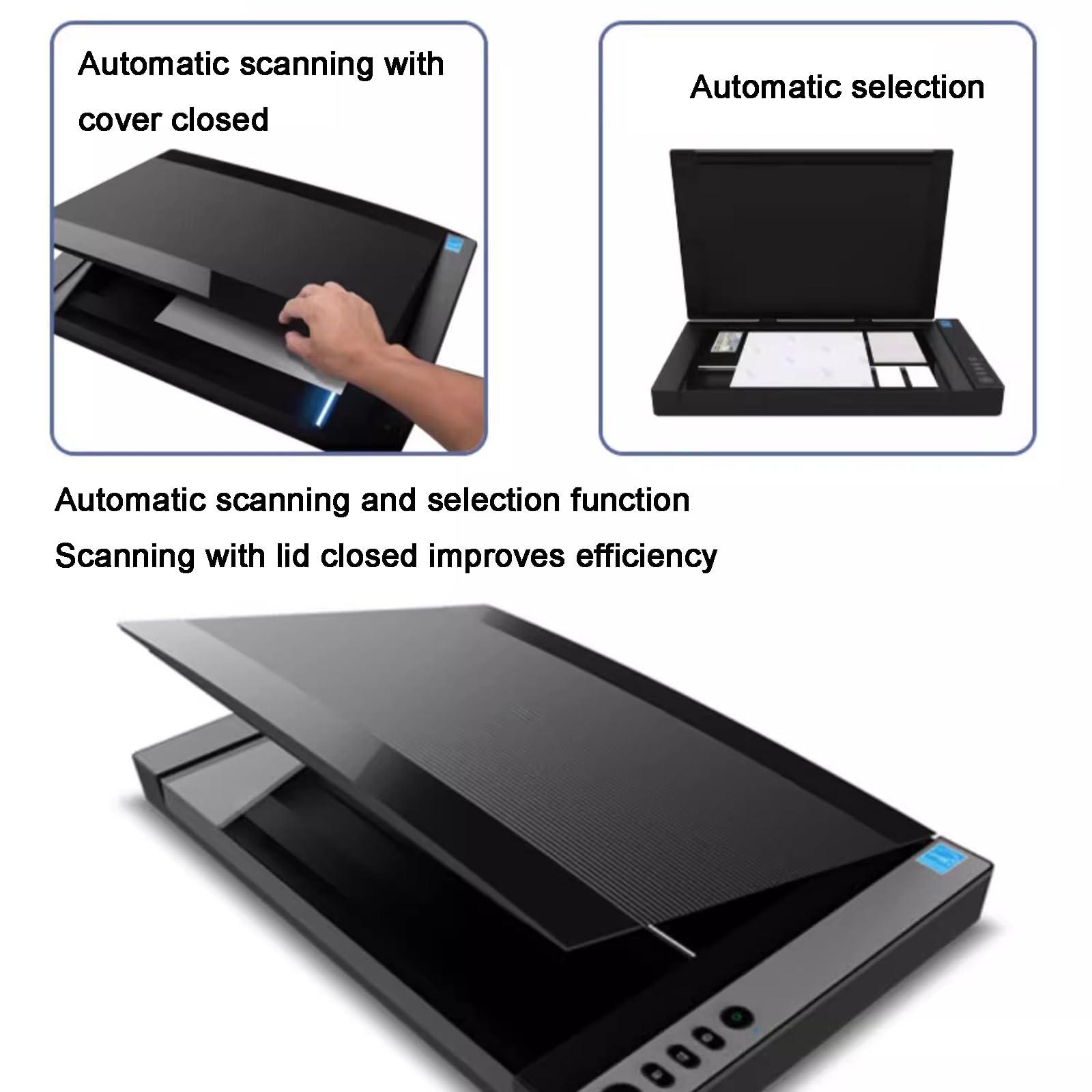 Vituord A3 Flatbed Scanner for Documents, 1200 DPI Photos & Books Scanner, with LED Light Source, Automatic Scan 12" X 16.8" in 8 Sec, for Libraries & Schools