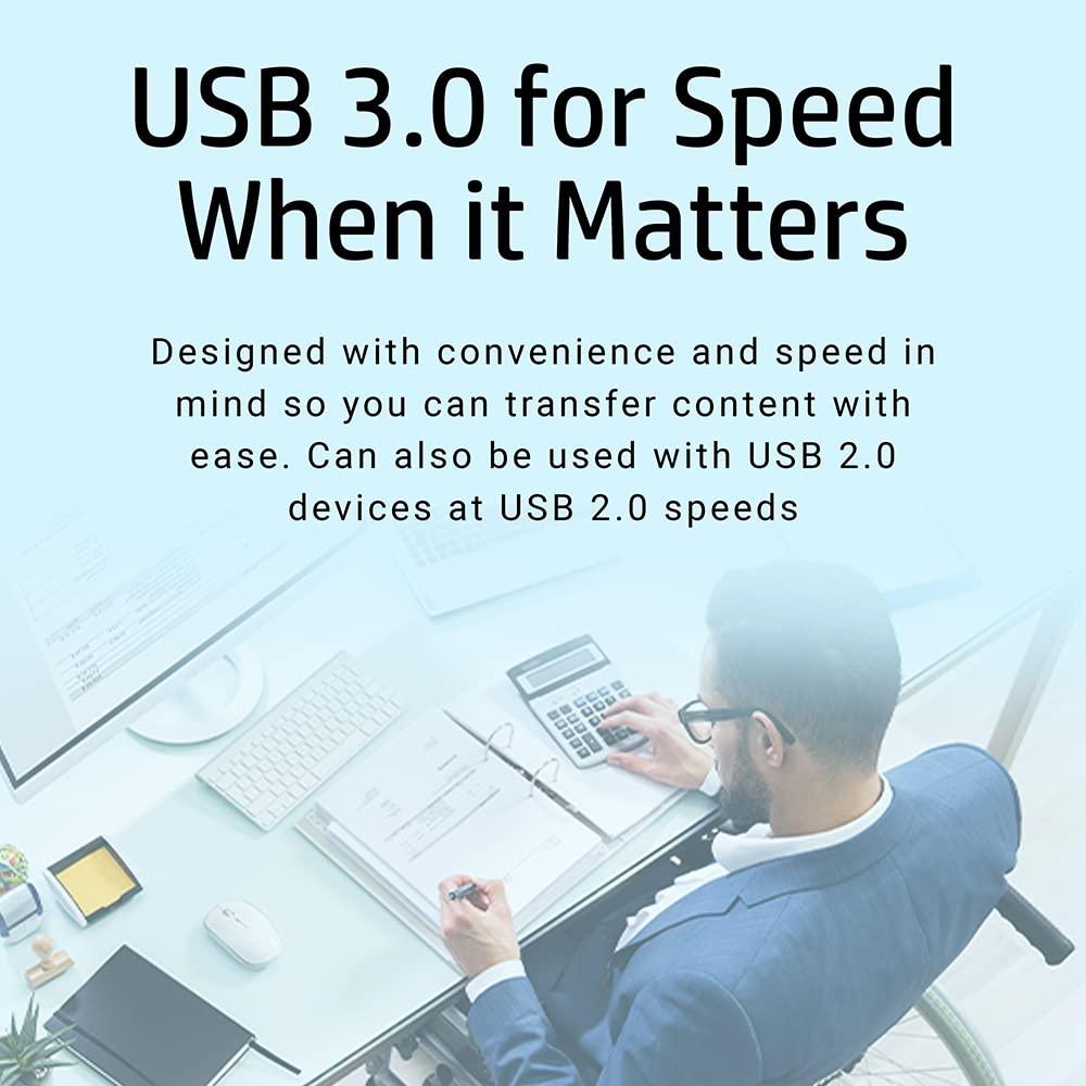 HP HP 128GB x900w USB 3.0 Flash Drive 2-Pack, Gray/Blue