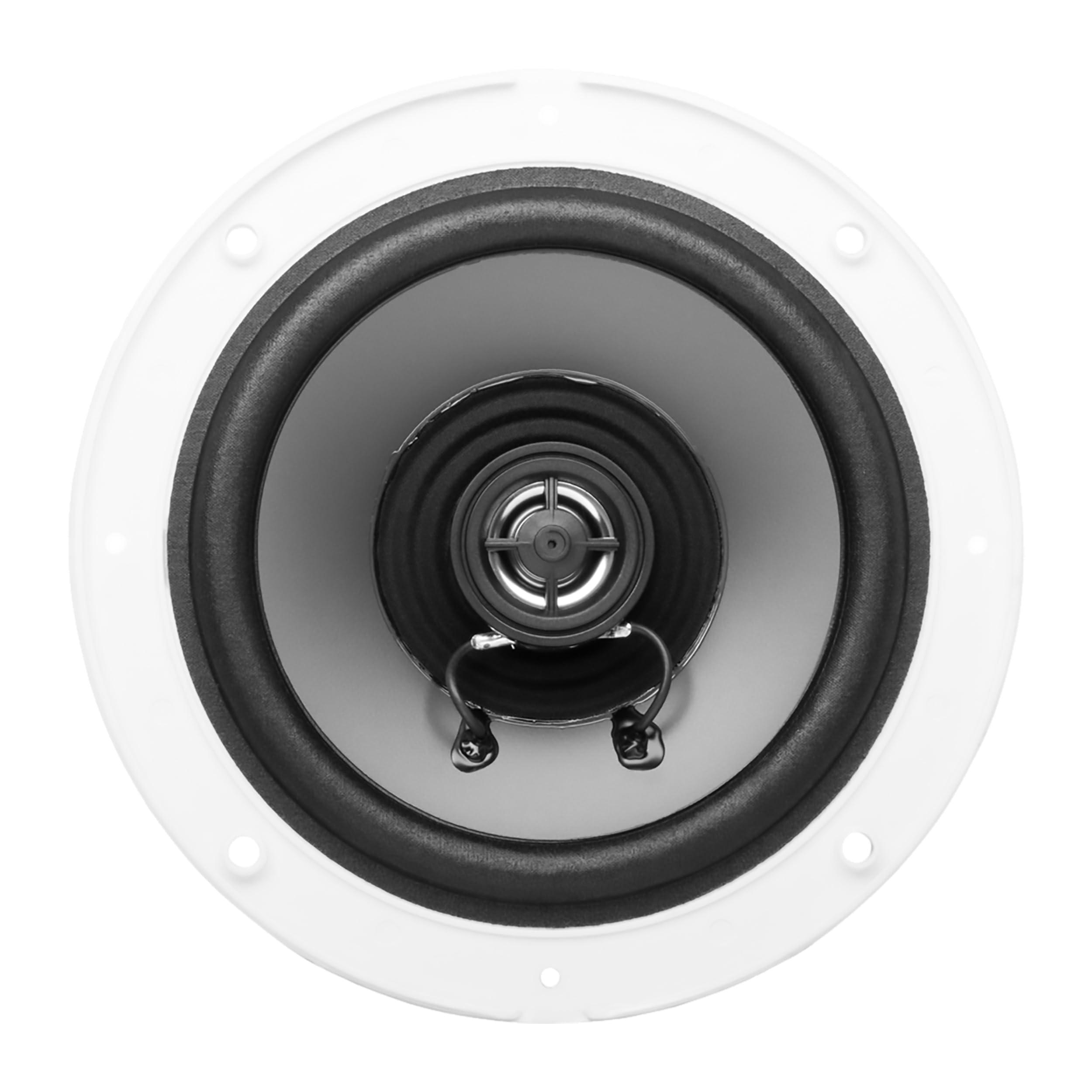 BOSS Audio Systems BOSS Audio Systems MR60W 6.5 inch Marine Boat Stereo Speakers - 200 Watts (pair), 2 Way, Full Range, Tweeters, Coaxial, Weatherproof, Sold in Pairs