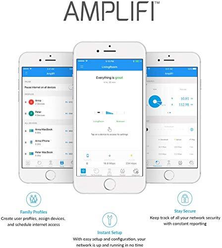Ubiquiti Networks Ubiquiti Networks AmpliFi Instant Mesh System - EU Ver. with Router and 1 Mesh Point, Wi-Fi/Gigabit Ethernet (1 WAN, 2 LAN), Whole-Home and Mesh Wi-Fi Systems