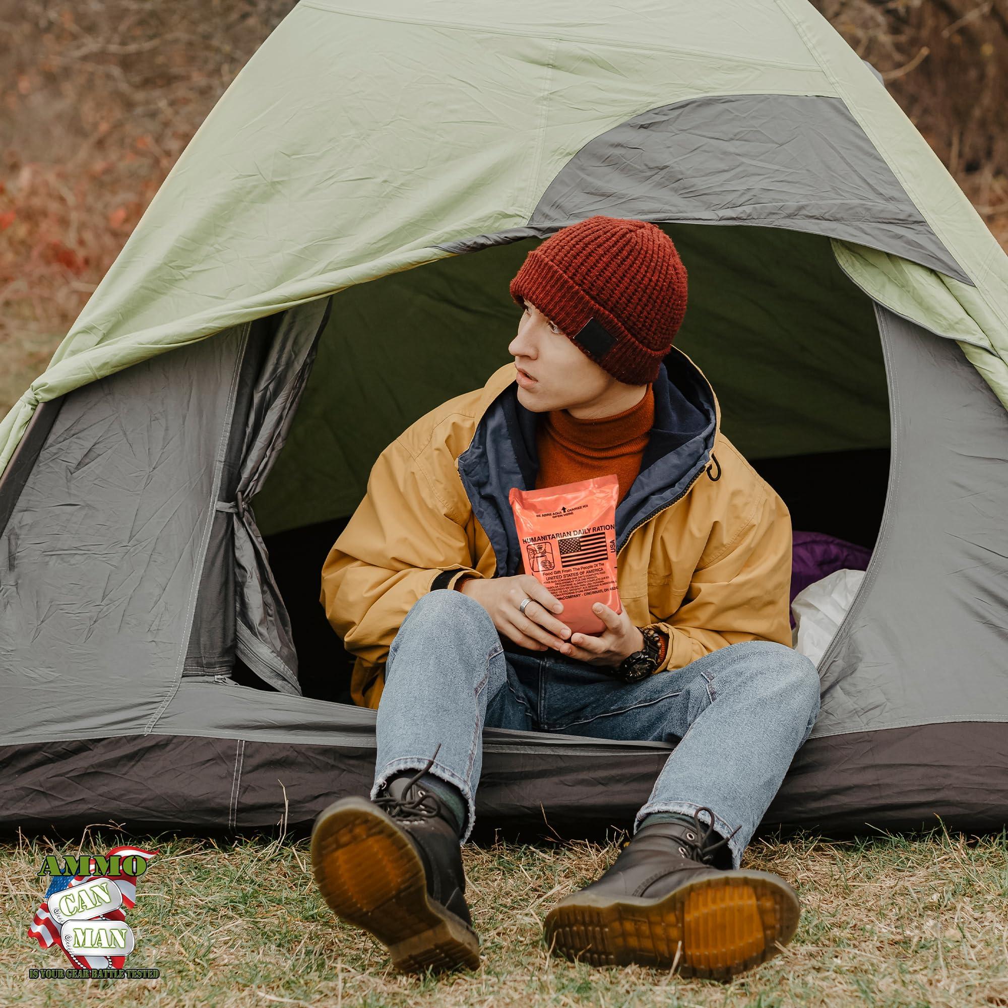 Ammo Can Man Humanitarian Daily Ration MRE Case 5 US FEMA Emergency rations MRE Varieties - Low Sodium Pre cooked w/Entree, Side Dishes for Hunting, Camping & More, 10 pack, Inspection Date 1/2024 or Better.