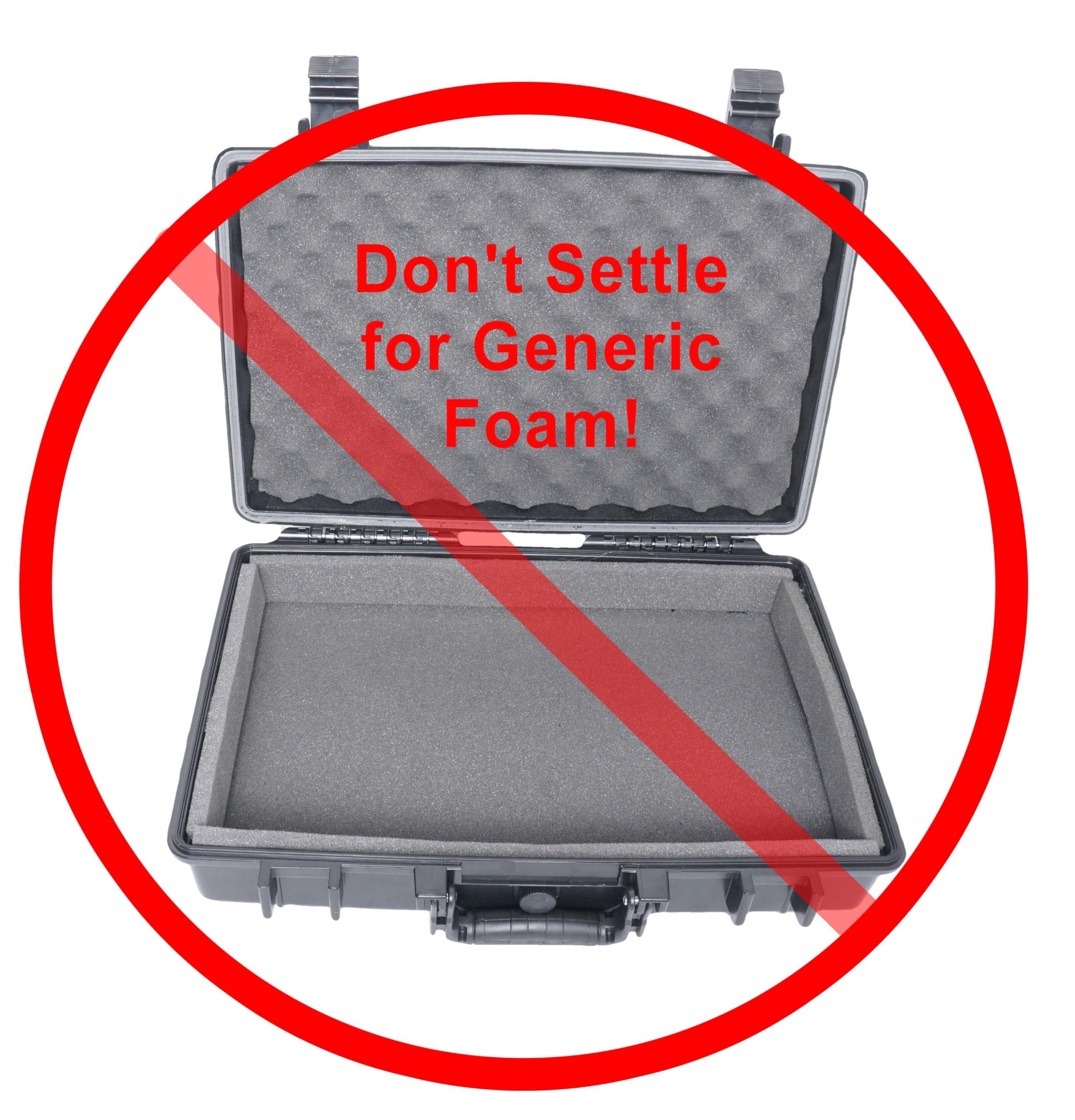 Case Club Waterproof Hard Case fits Starlink Mini Dish Kit -Precision Cut Foam For Starlink Mini, Kickstand, Pipe Adapter, Power Supply, Cables, Ethernet Cable & More in Dual Level Closed-Cell Durable Foam