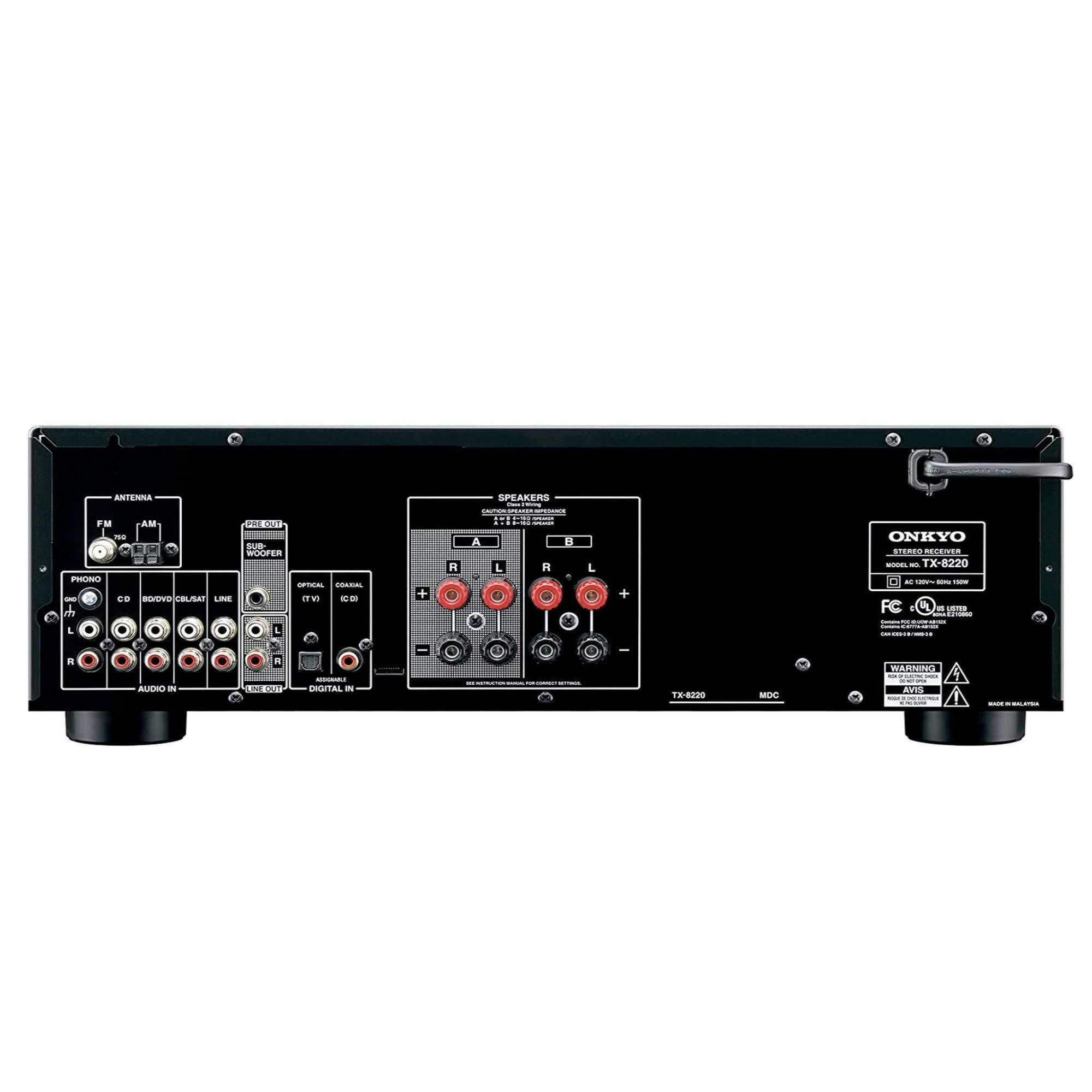 Onkyo Onkyo TX-8220 2 Home Audio Channel Stereo Receiver with Bluetooth,black