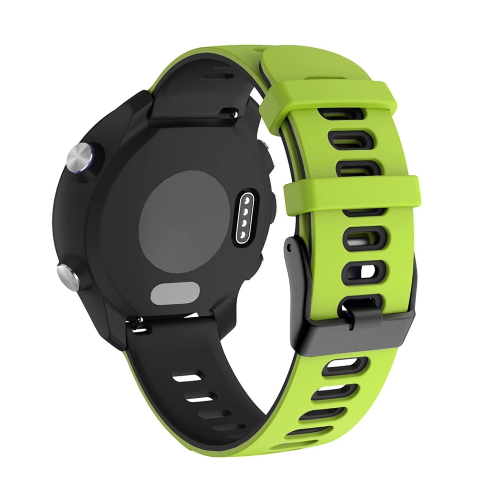 TPUOTI TPUOTI Silicone Watchband for Garmin Forerunner 245 245M 645 Watch Strap Wristband for Garmin Vivoactive 3 Watchband (Color : Black Gray, Size : Forerunner 245 245M)