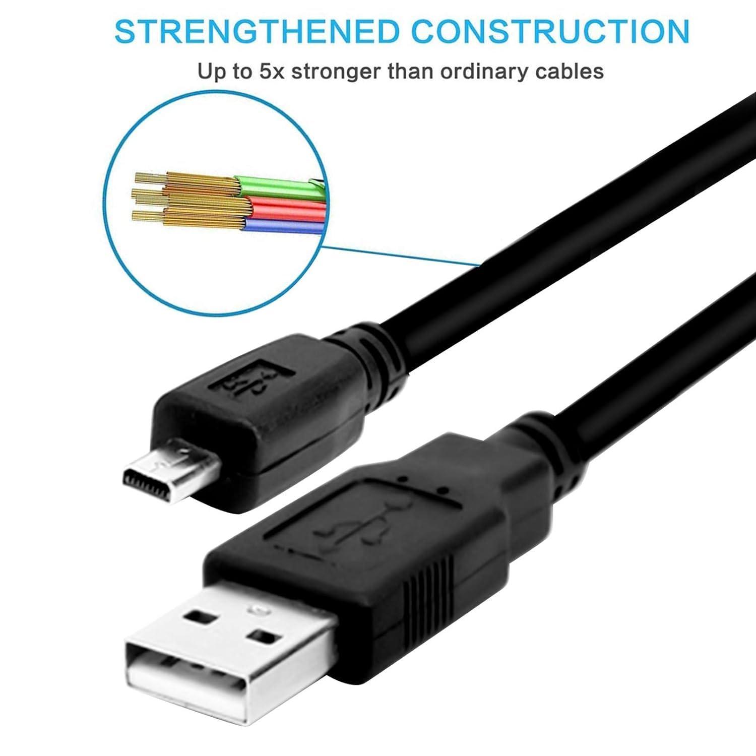 GUY-TECH Guy-Tech USB Charger Data Cable Cord Lead for Casio Exilim EX-ZS10 s EX-ZS12 Z42 Camera