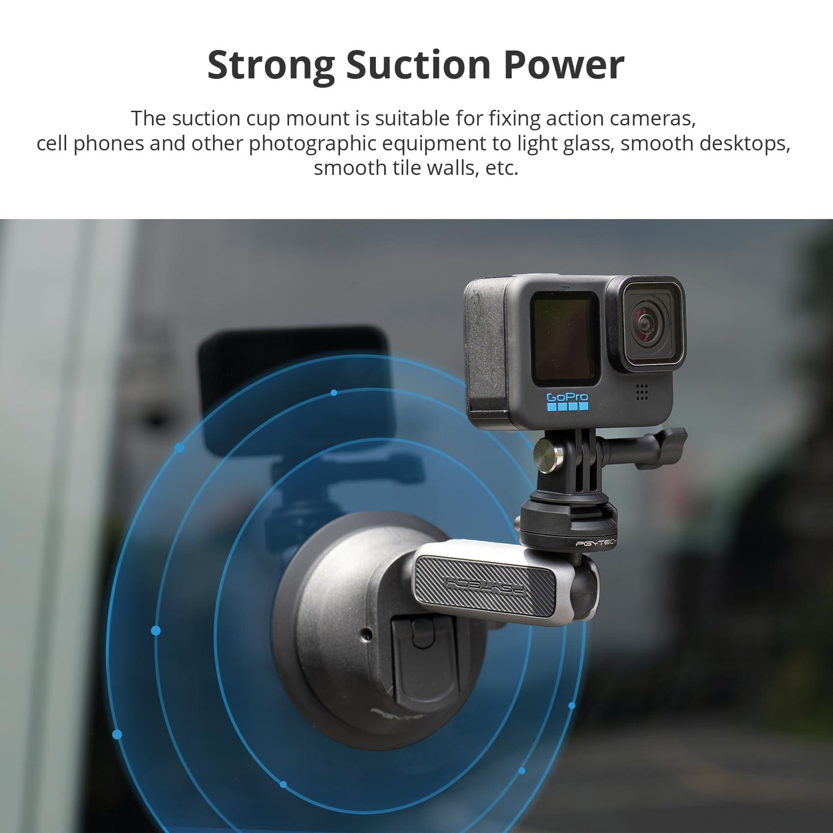 PGYTECH PGYTECH CapLock Suction Mount + Bike Motorcycle Handlebar Mount for DJI OSMO Action, Gopro Hero, OSMO Pocket