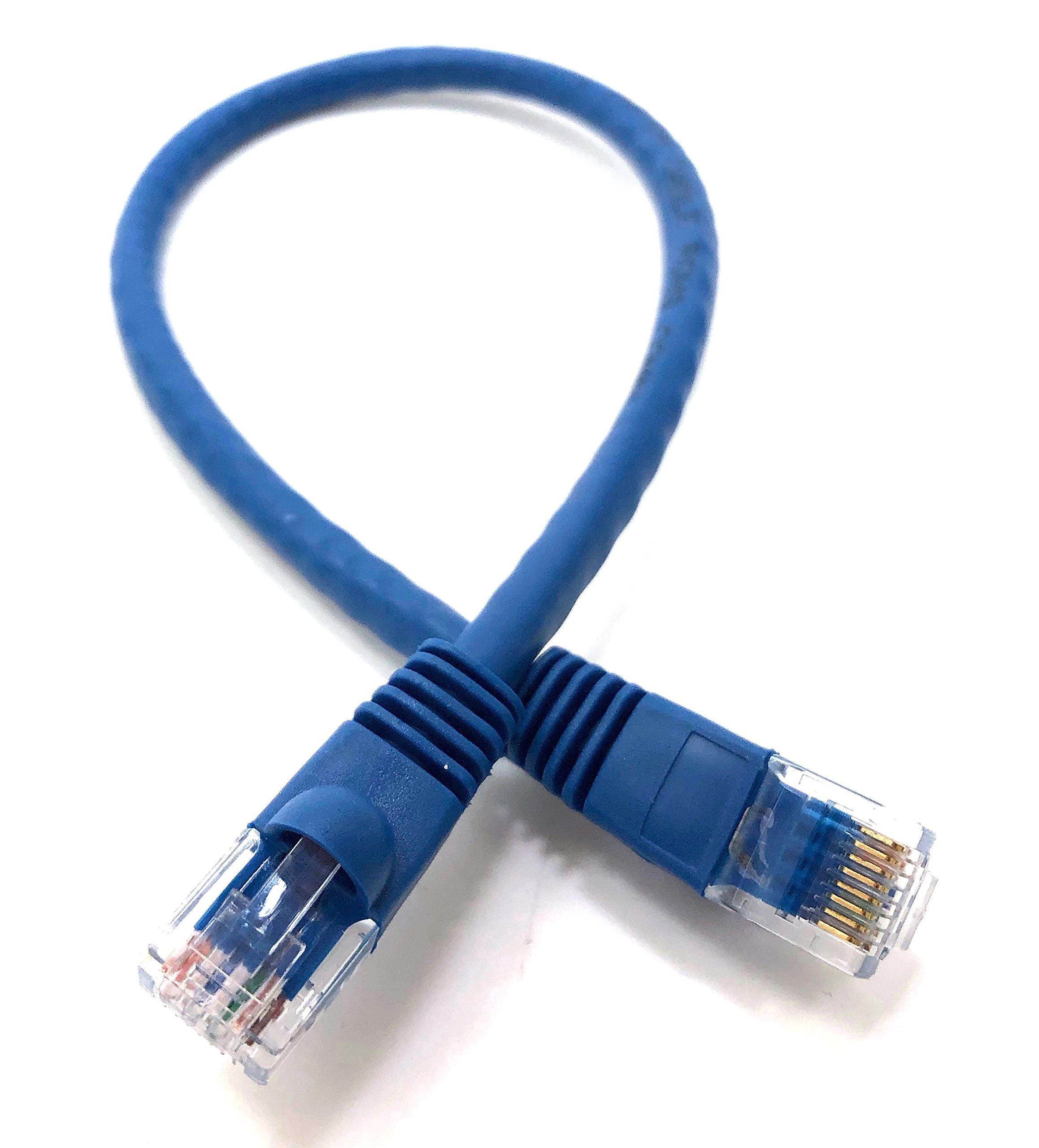 MICRO CONNECTORS Micro Connectors, Inc. 1-feet Cat 6 Molded UTP Snagless RJ45 Networking Patch Cable - Blue - 10 Pack (E08-001BL-10)