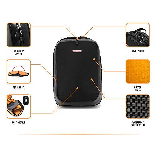 Jetpack Jetpack Slim Backpack for DVS, Mobile, or Club DJ Gig Set, Bag Carry Laptop, Stand, Tablet, Headphone, Vinyl Records, USB Mobile Devices, Needle Case, Cables, Microphone & More. TSA Compliant (Black)
