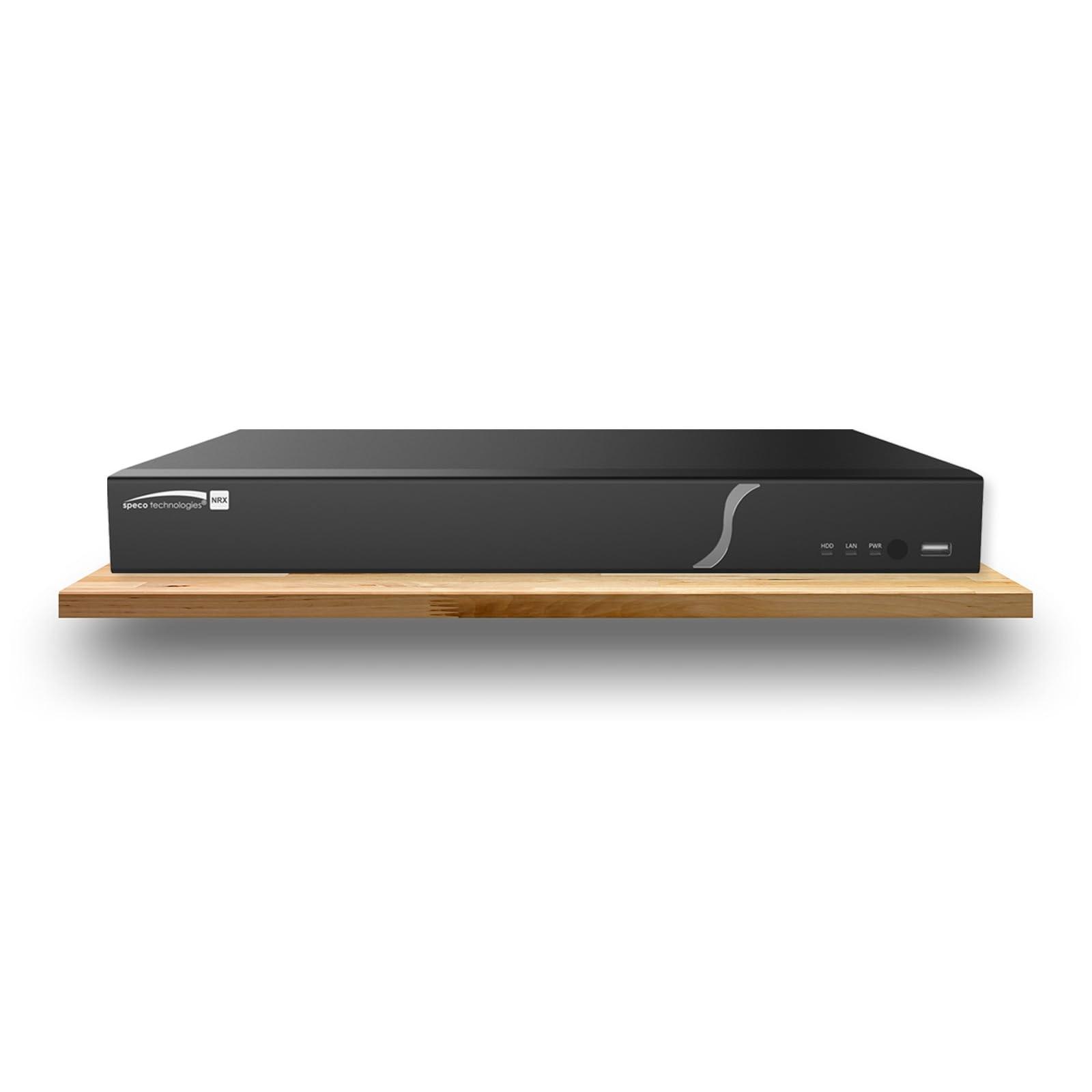 Speco Technologies Speco N8NRX4TB 8-Channel 8K H.265 NVR with Facial Recognition and Smart Analytics, 4 TB