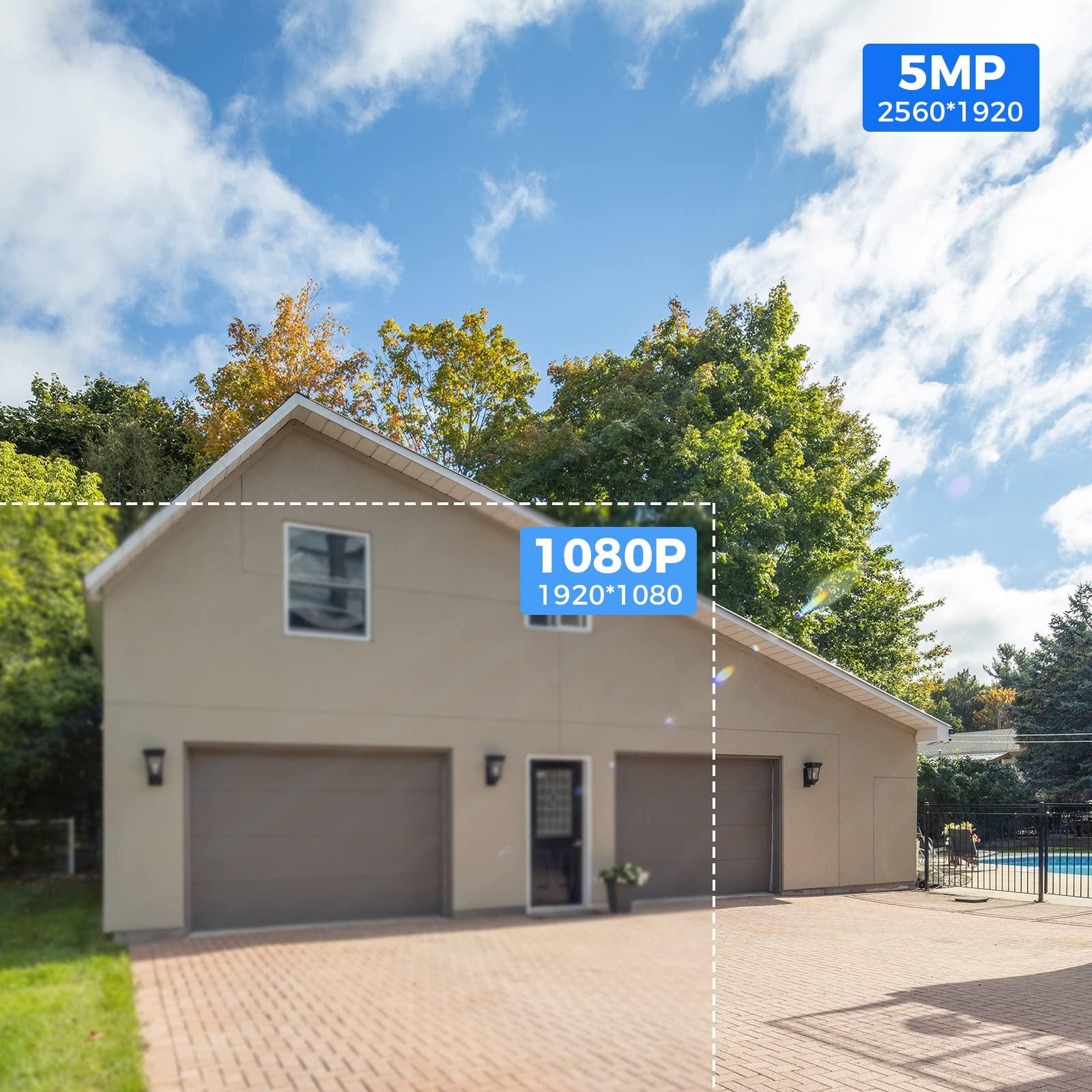 Hiseeu Hiseeu Wireless Pro WiFi Security Camera System, 16CH 4K NVR Kit, 8Pcs 5MP CCTV Home Security Camera System for Indoor/Outdoor Use, Night Vision, Waterproof, Motion Detection, 3TB Hard Drive