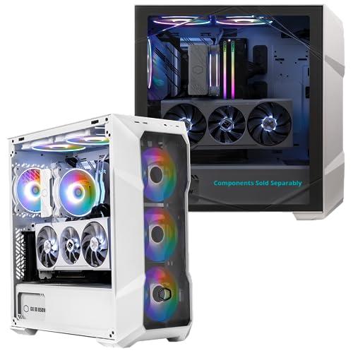 Cooler Master Cooler Master TD500 Mesh V2 White Mid-Tower Case, Polygonal Mesh, 3X 120mm ARGB Fans, USB Gen 2 Type C