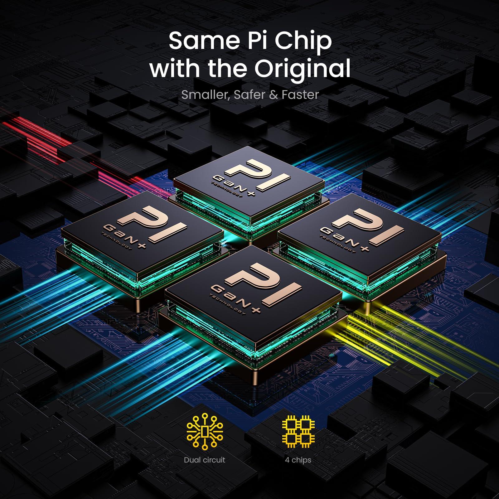 AOHI AOHI Magcube 140W USB C Charger PD3.1 3-Port GaN+ Laptop Wall Charger 100W Fast Charging Power Adapter Foldable Plug for MacBook Pro 16'', Dell XPS, iPad Pro, Galaxy, iPhone 15 Pro, Chromebook, Yellow