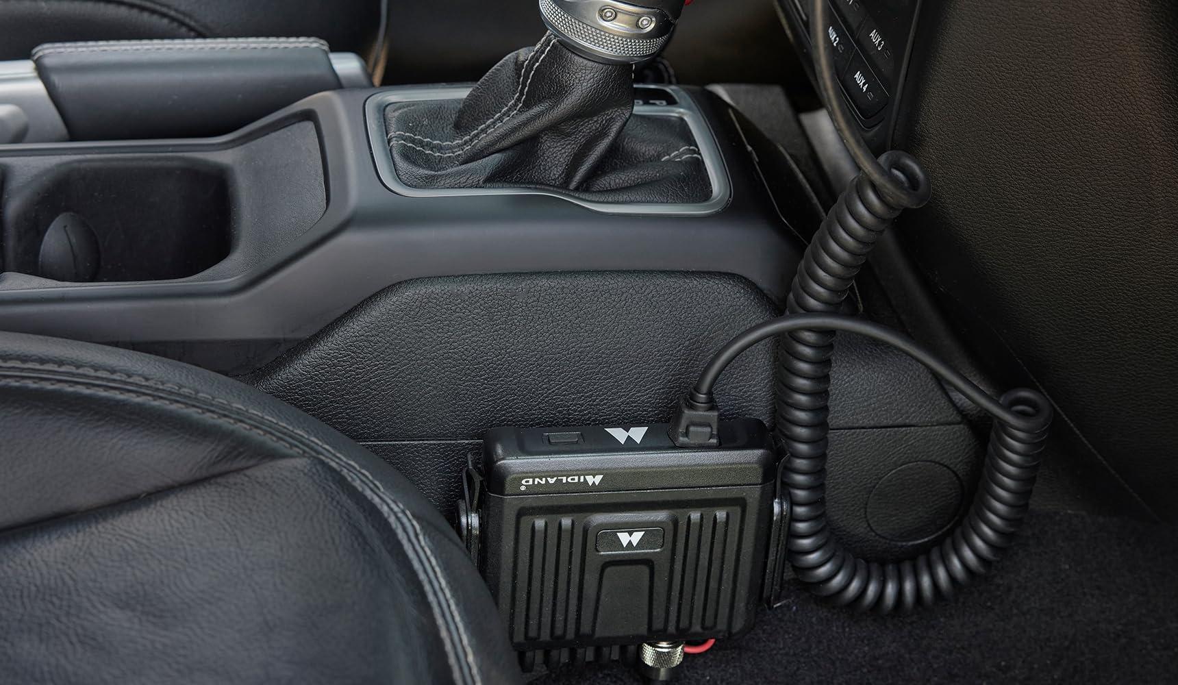 Midland Midland MXT275 Jeep Branded MicroMobile GMRS Radio 15 Watts Two-Way Radio with Integrated Control Microphone Overland Tractors Detachable External Magnetic Mount Antenna - 8 Repeater Channels