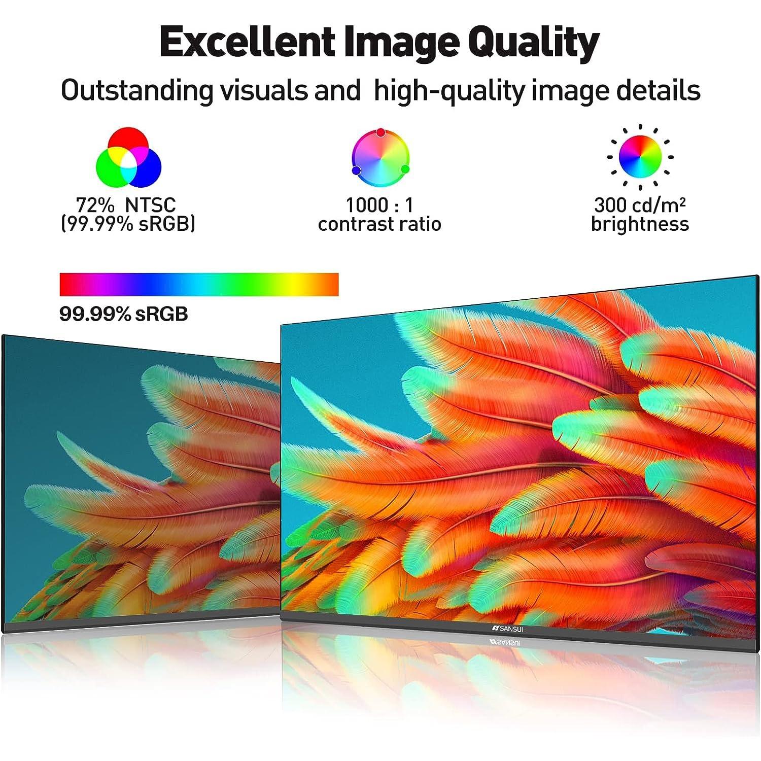 SANSUI SANSUI Computer Monitor 22 inch Monitor IPS FHD 1080P PC Monitor 75Hz, Monitors with HDMI,VGA Ports, Eye Care, Desktop Monitor Ultra-Thin Tilt Adjustable VESA Mount (ES-22X3 HDMI Cable Included)