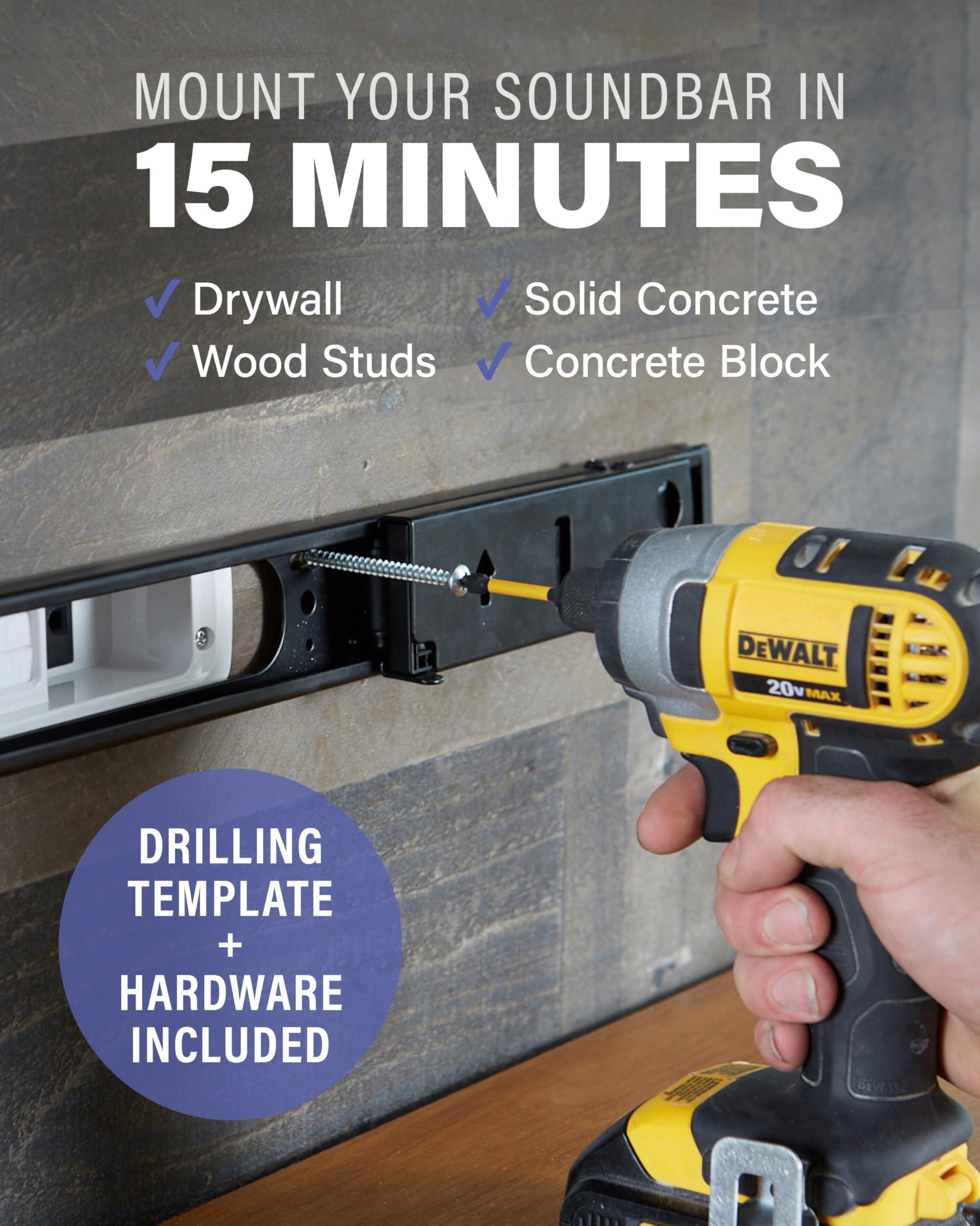 Sanus SANUS Extendable Soundbar Wall Mount for Sonos Arc & Sonos Arc Ultra Soundbar 5 Depth Adjustment Optimized for Dolby Atmos - Black Speaker Mount