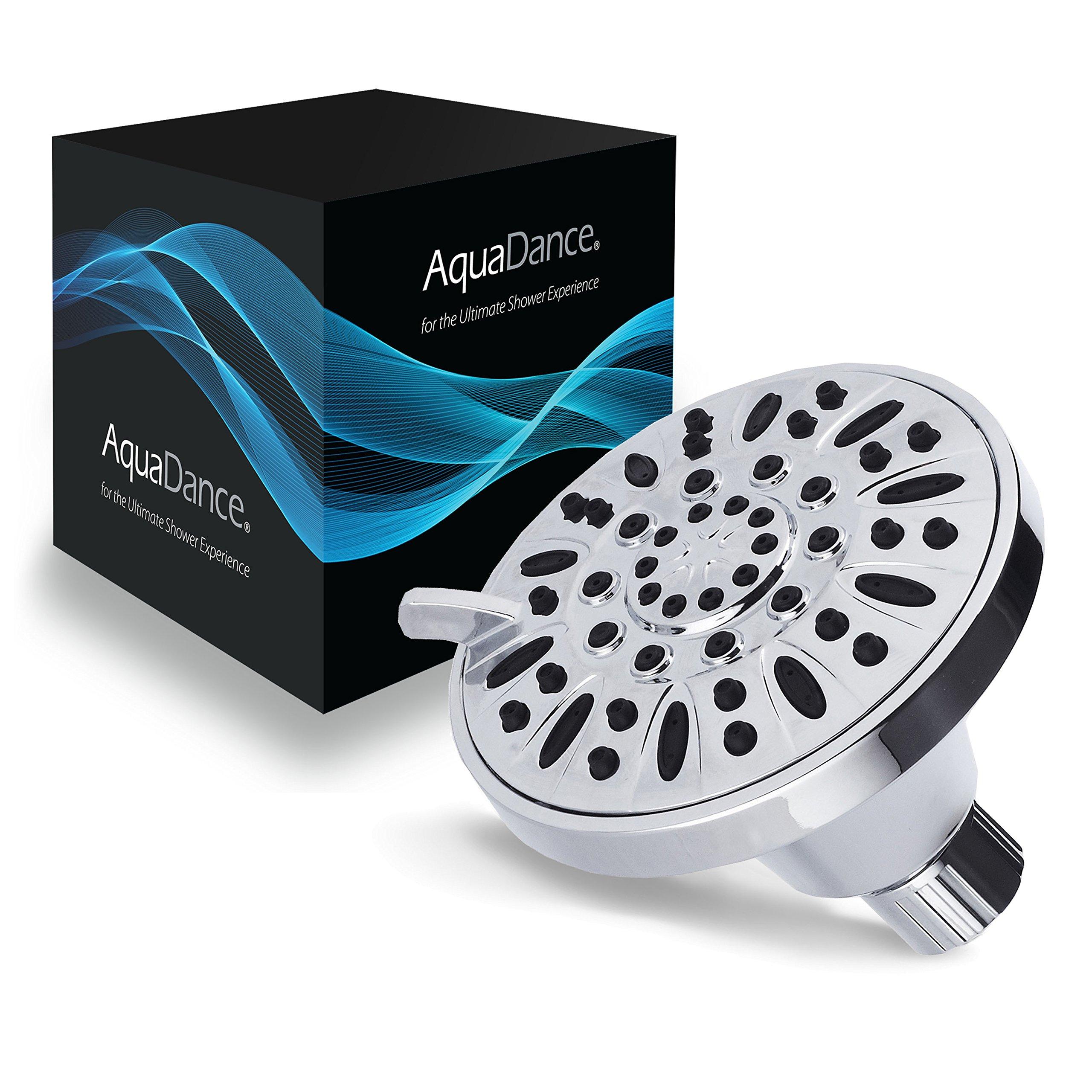 AquaDance AquaDance Premium High Pressure 6-setting 4-Inch Shower Head for the Ultimate Shower Spa Experience! Officially Independently Tested to Meet Strict US Quality & Performance Standards!