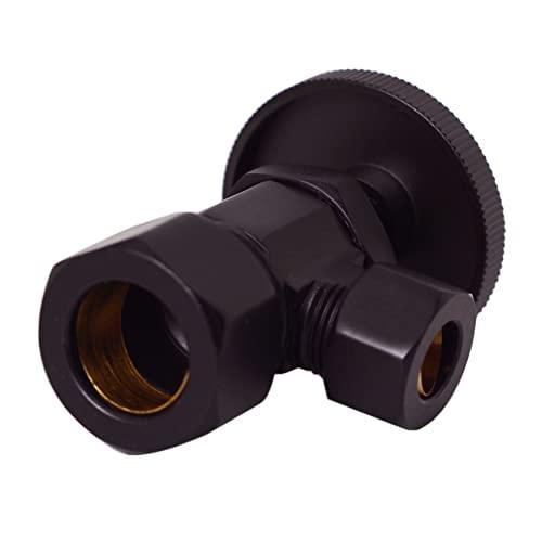 Westbrass Westbrass Corrugated Supply Kit with Round Handle, 5/8" OD x 3/8" OD x 20", Oil Rubbed Bronze, D105K20-12