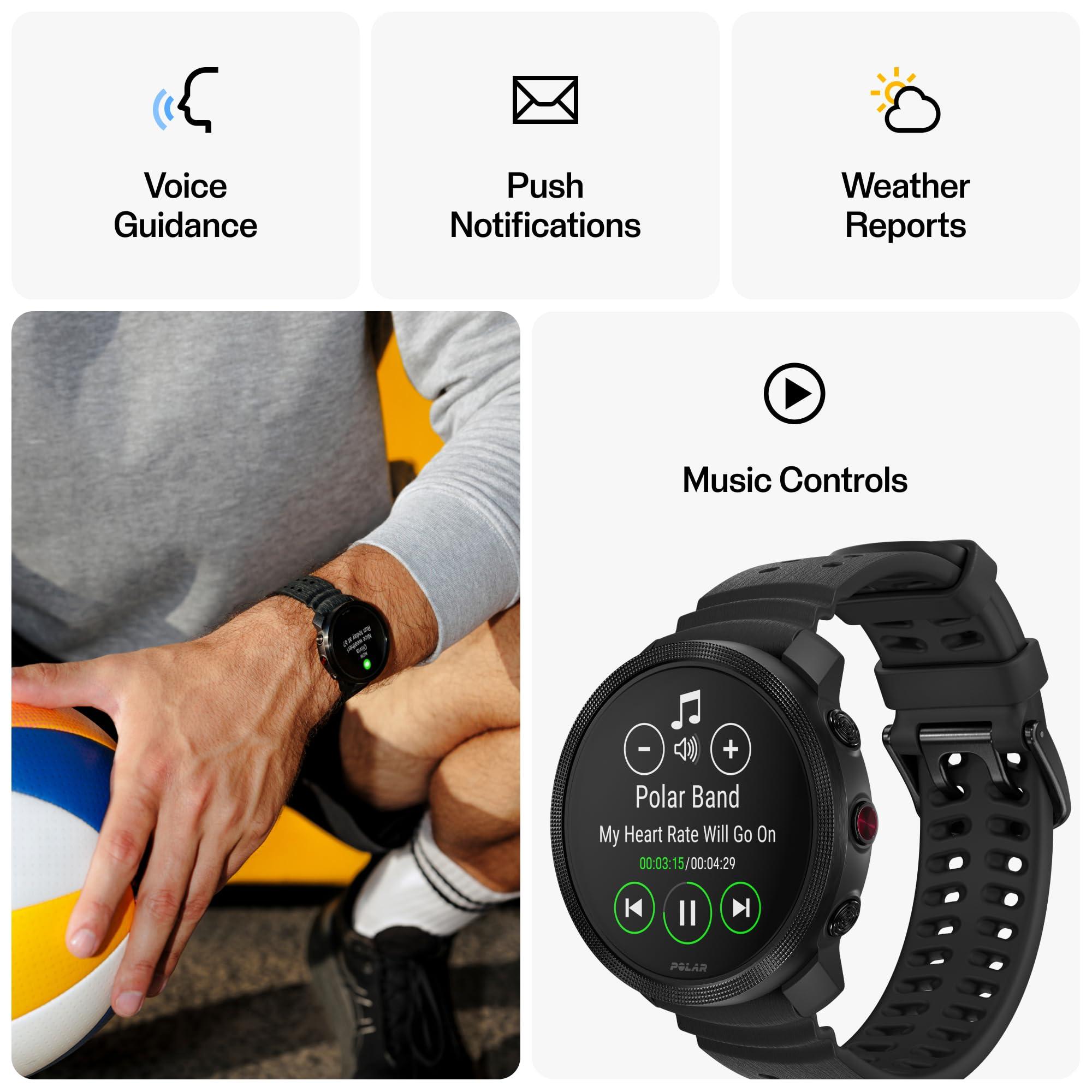 POLAR POLAR Vantage M3 Multi-Sport Smartwatch with AMOLED Display, Dual-Frequency GPS, Turn-by-Turn Navigation, Up to 7-Day Battery Life, Black