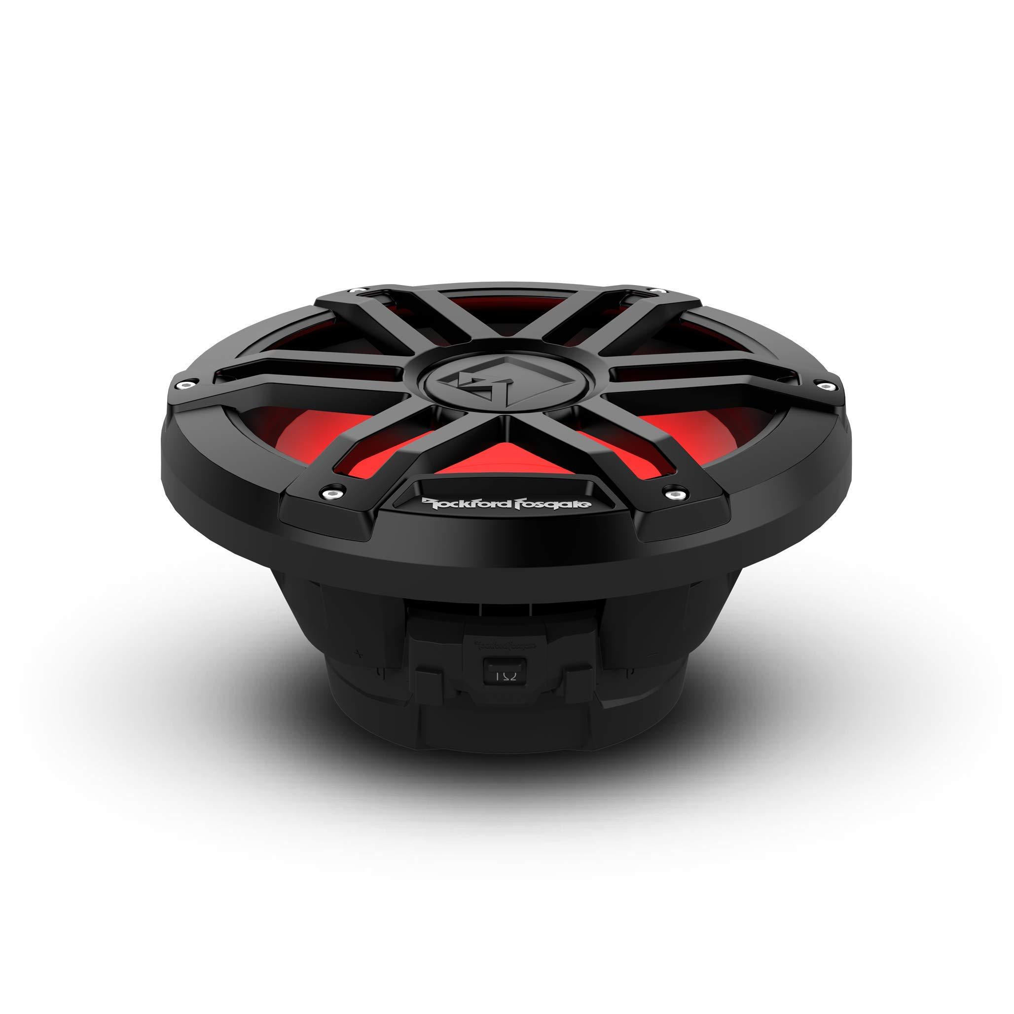 Rockford Fosgate Rockford Fosgate M1D2-10B Color Optix 10\" DVC 2-Ohm Multicolor LED Lighted Marine Subwoofer - Black