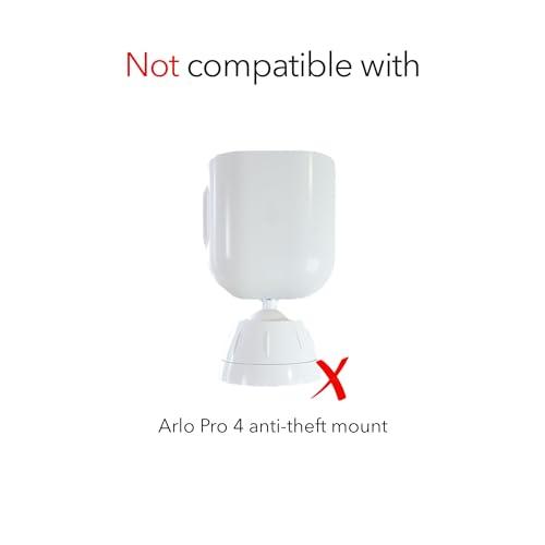 Wasserstein Wasserstein Weatherproof Gutter Mount - Compatible with Arlo Pro/Pro 2/Pro 3/Pro 4/ Pro 5S/HD/Ultra/Ultra 2 (2-Pack, White)