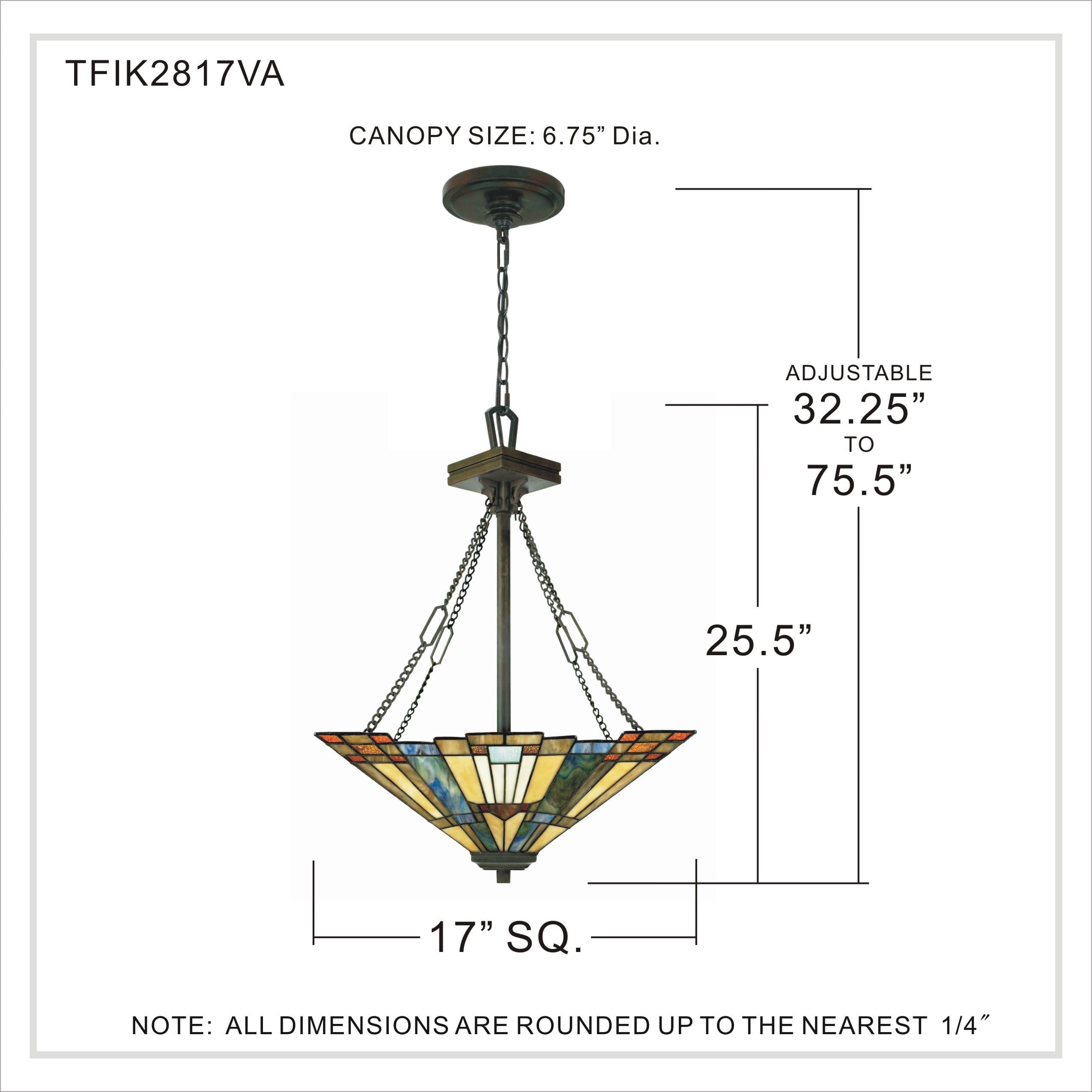 Quoizel Quoizel Inglenook 3-Light Valiant Bronze Pendant Light