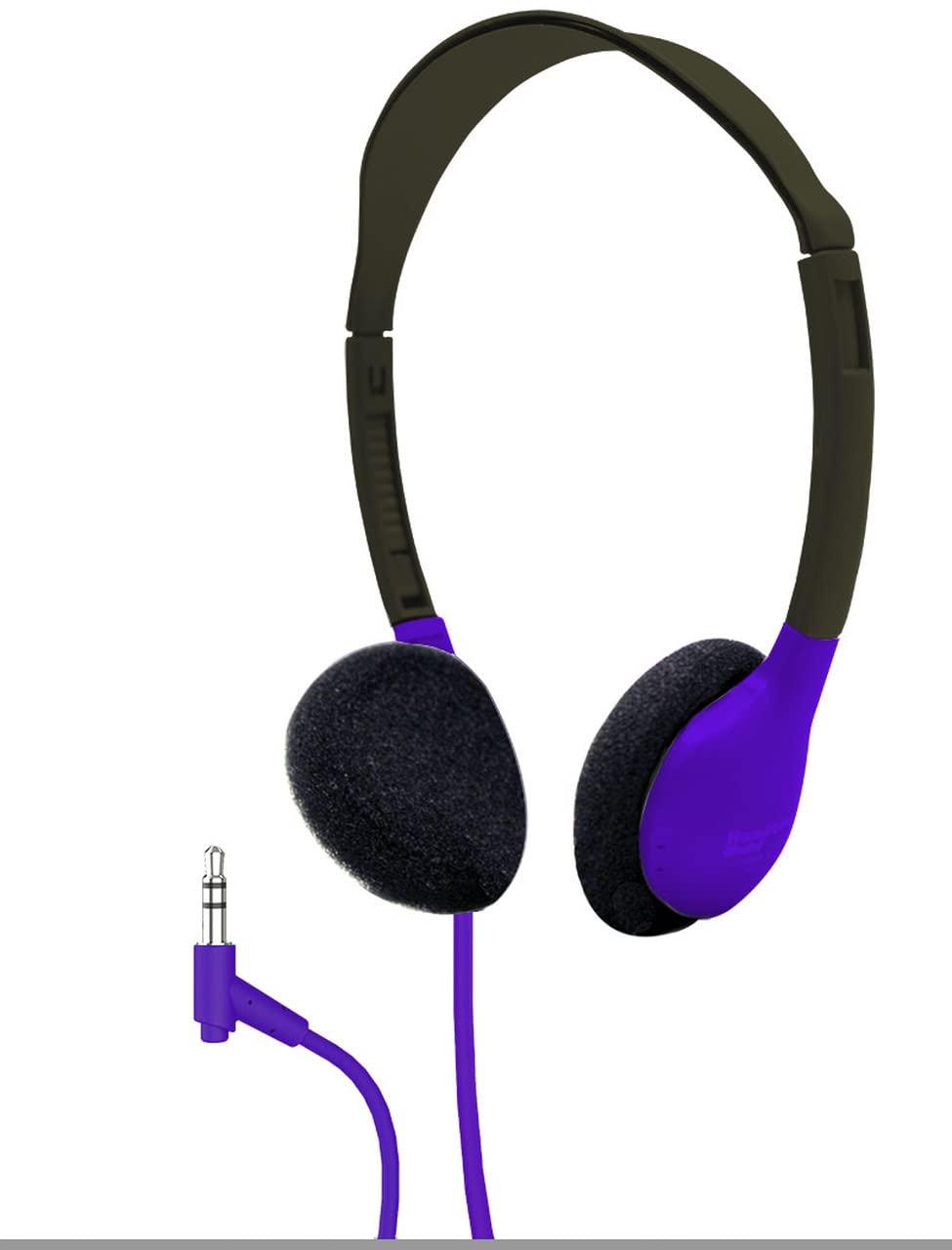 HamiltonBuhl HamiltonBuhl Personal On-Ear Stereo Headphone, Purple (200 Pack)