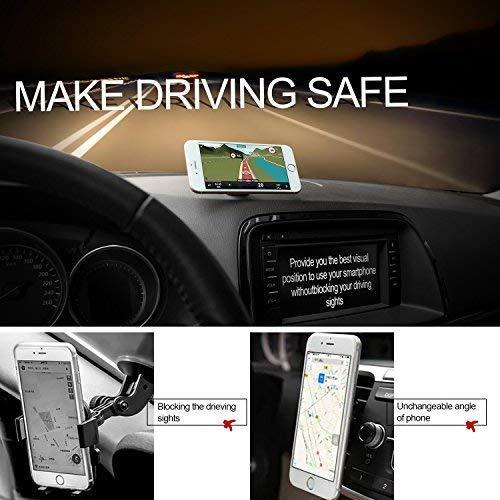 Humixx Humixx Magnetic Car Phone Mount 360 Degree Rotation, Magnetic Cell Phone Holder for Car Dashboard Compatible with iPhone 11 Pro/ SE/ XR/ XS/ 8, Samsung Note 20 10 9 8 S20 Ultra S10 and More