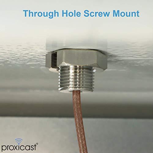 Proxicast Proxicast Ultra Low-Profile Indoor/Outdoor WiFi Antenna - Triple Band 2.4/5.8/6 GHz - Fixed Through-Hole Screw Mount Bluetooth | ZigBee | WiFi Puck - 6.7 ft Coax Lead w/RP-SMA (ANT-130-005)