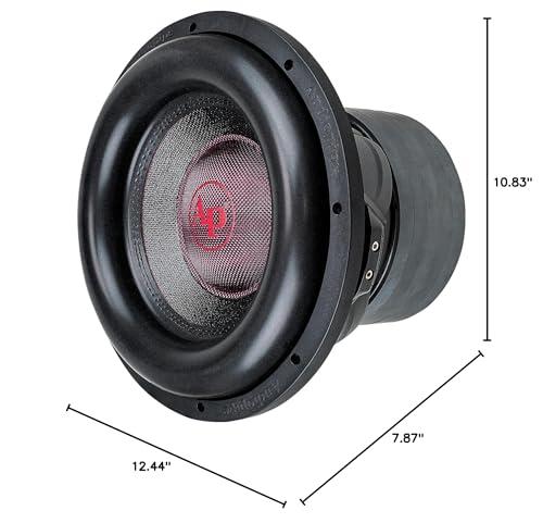 Audiopipe Audiopipe 12" Quad Stack Composite Cone Subwoofer (TXX-BDC-IV-12D2), Superior Performance, 2200W, 4 Magnets, BASV Voice Coil, Aluminum Basket, Multi-Connect, Non-Press Paper Cone, 2 x 2 Ohms