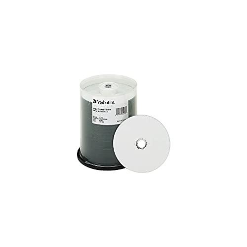 Verbatim Verbatim 95252 Cd-R, 700Mb, 52X, White Inkjet Printable, Hub Printable, 100/Pk Spindle