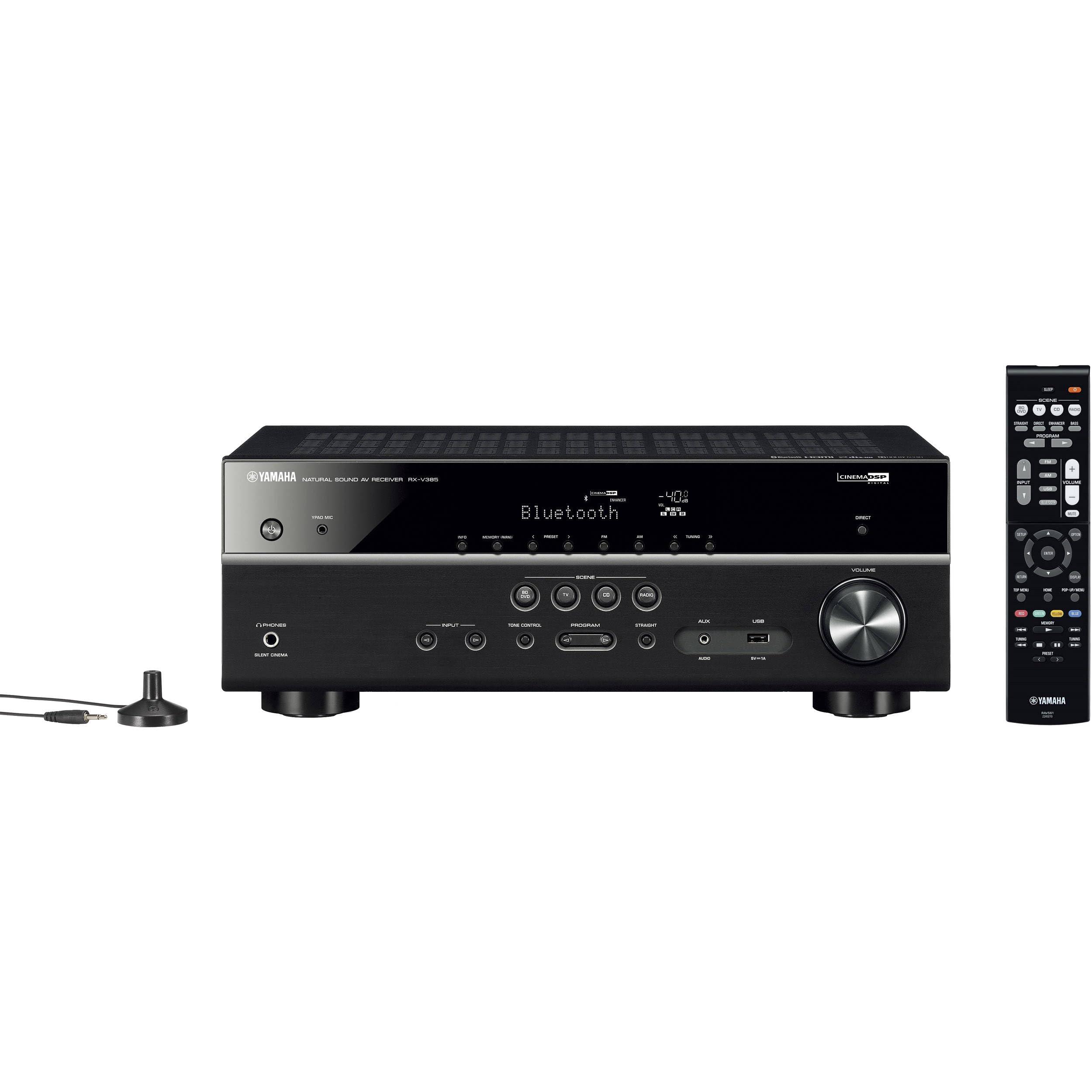 Yamaha Yamaha Audio YHT-4950U 4K Ultra HD 5.1-Channel Home Theater System with AV Receiver, 8" 50W RMS Powered Subwoofer Speakers True Surround Sound and Bluetooth Streaming Bundle with Accessories