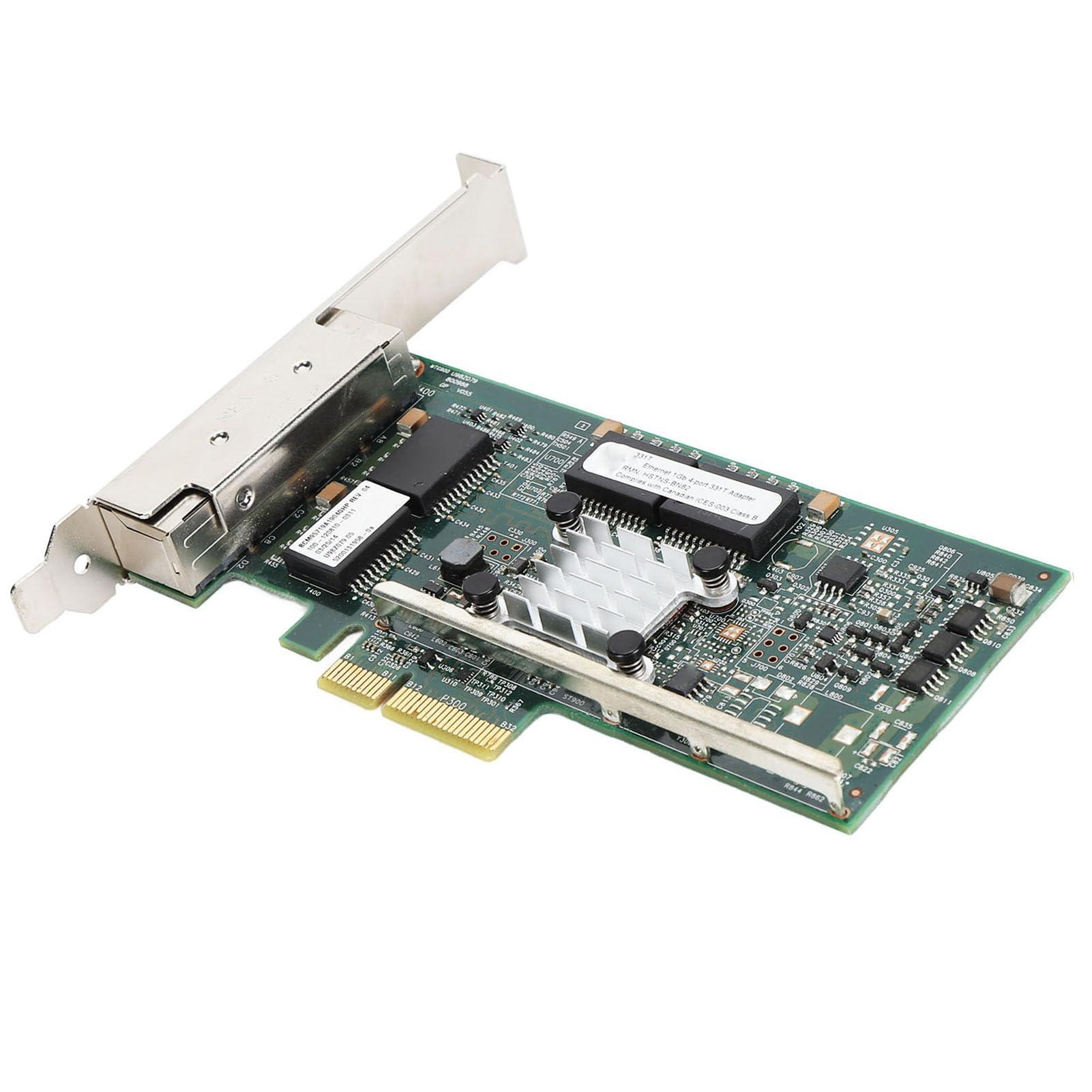 Generic PCIe Gigabit Network Card, Network Server Adapter for BCM95719 Chip,4 Port PCI Express Ethernet Adapter for Desktop PC, Multifunction Support