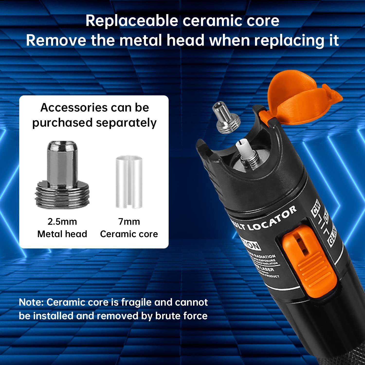 Duogalia Duogalia Visual Fault Locator, 10KM VFL Fiber Optic Tester for Fiber Network Cable Test, Suitable for FC SC ST 2.5mm Universal Optical Fiber Connector