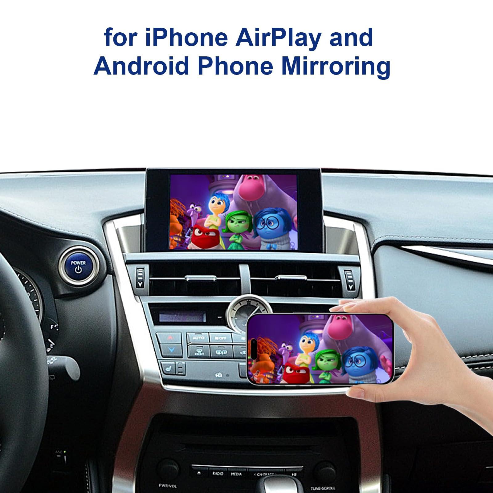 Autuvone AUTUVONE LVDS Wireless Wired CarPlay for Lexus RX ES NX CT is RC OEM Rotary Knob Controller, Add On Car Play, Support Wireless Android Auto Retaining The Factory Operation System