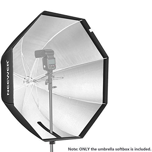 Neewer Neewer 47''/ 120cm Octagonal Softbox Umbrella with Carrying Bag for Portrait or Product Photography, Suitable for Canon Nikon Sony Speedlite, Studio Flash (Black)