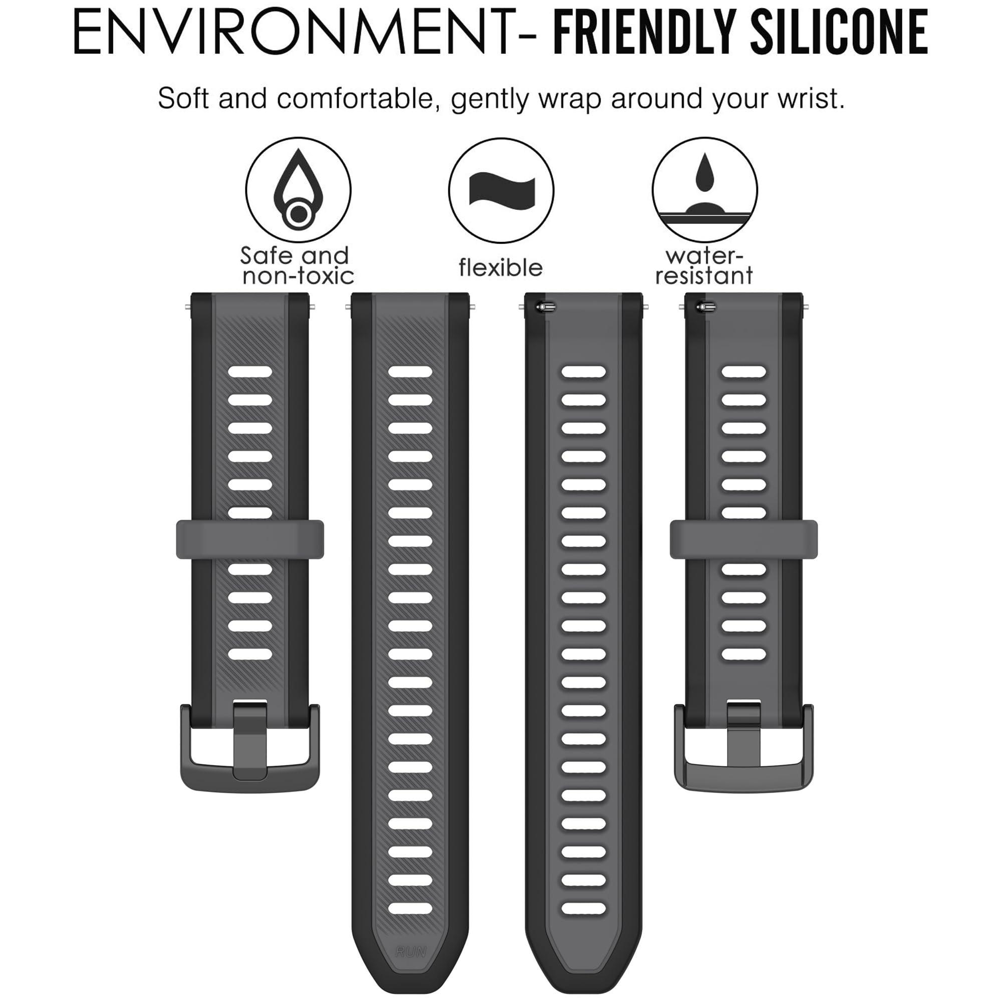 QGHXO Band for Garmin Forerunner 165, Soft Silicone Replacement Band for Garmin Forerunner 165 Music (No Tracker)