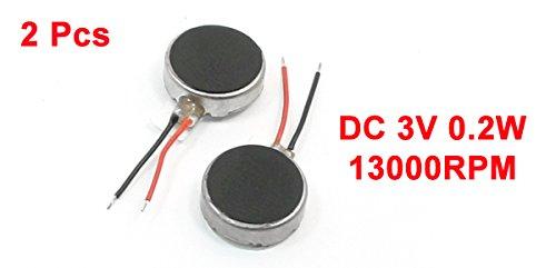 uxcell uxcell Cell Phone Coin Type Mini Vibration Motor 13000RPM 10mm x 3mm 2Pcs