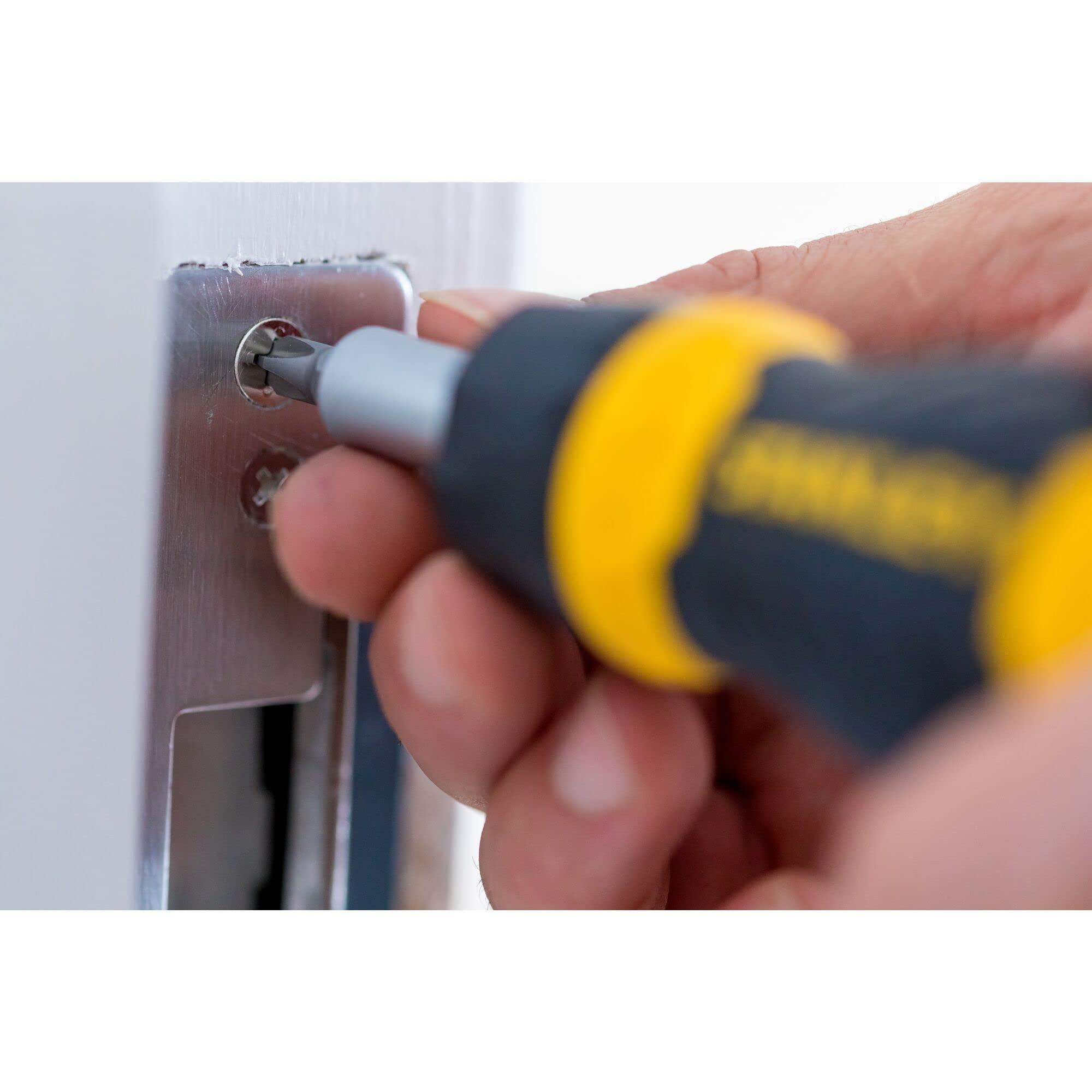 Stanley STANLEY Multi Screwdriver, Stubby Ratcheting, Including 6 Interchangeable Bits (66-358)