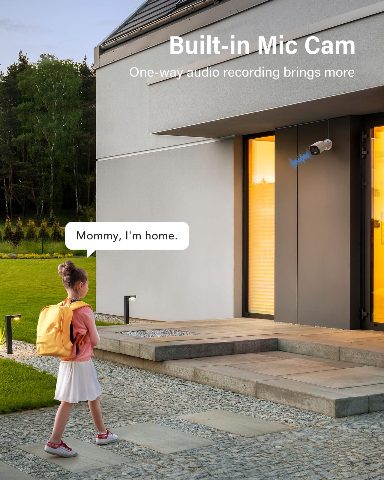 ANNKE ANNKE 3K Add-On Security Bullet Camera with Full Color Night Vision, 2X 4-in-1 TVI/AHD/CVI/CVBS CCTV Surveillance Cam with Built-in Mic, 2.8mm Lens, IP67 Weatherproof, (Cable & Adapter Included)