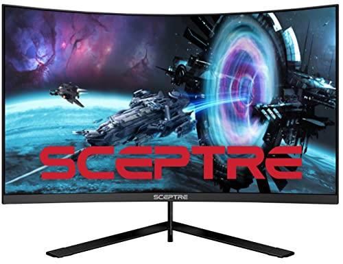 Sceptre Sceptre Curved 27" FHD 1080p Gaming Monitor up to 165Hz DisplayPort 144Hz HDMI Edge-Less AMD FreeSync Premium, Build-in Speakers Machine Black 2021 (C275B-1858RN)