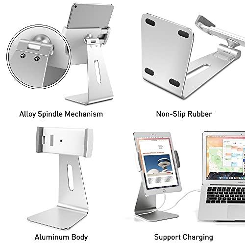 AboveTEK AboveTEK Elegant Tablet Stand, Aluminum iPad Stand Holder, Desktop Kiosk POS Stand for 7-13 inch iPad Pro Air Mini Galaxy Tab Nexus, Tablet Mount for Store Showcase Office Reception Kitchen Countertop