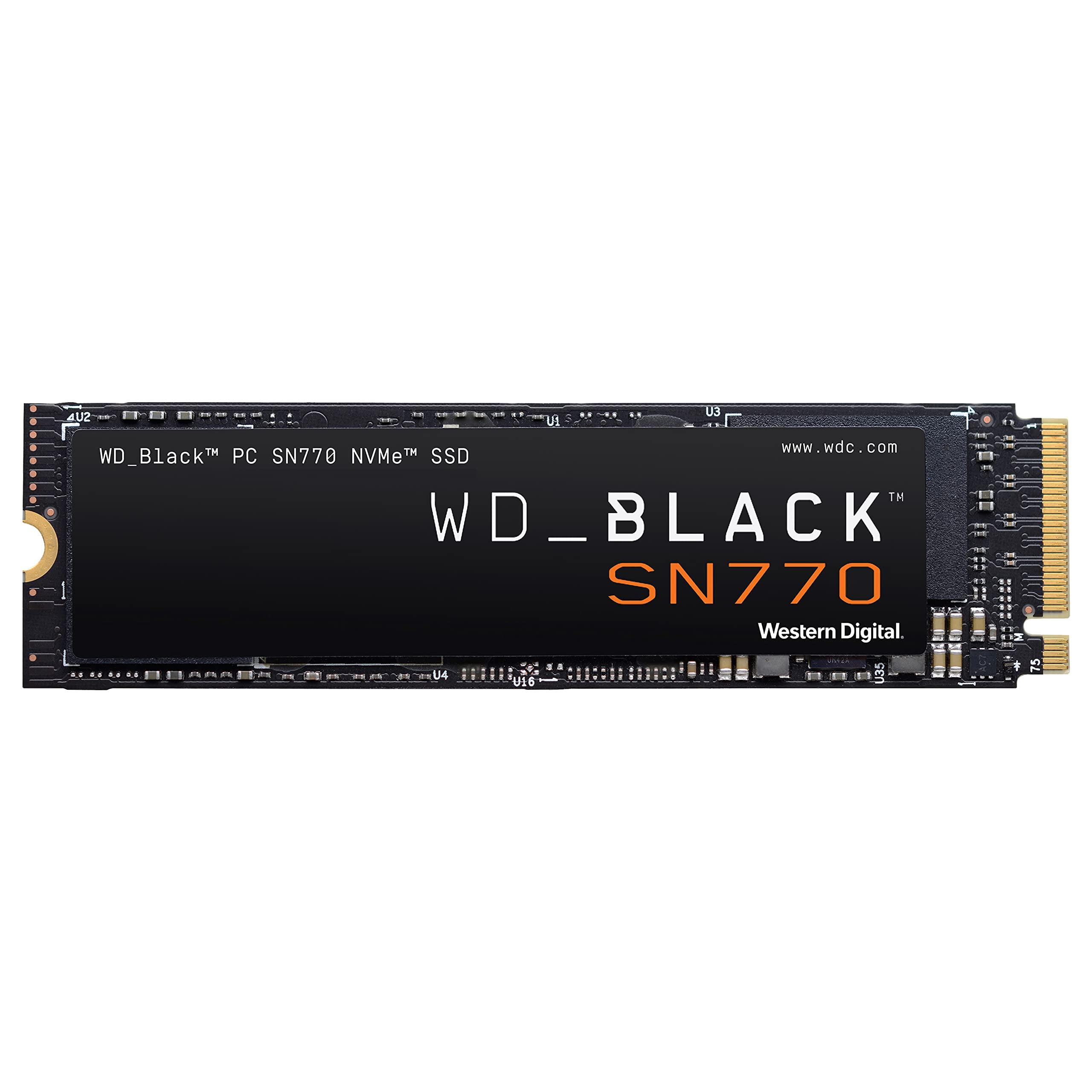 WD_BLACK Western Digital WD_BLACK 1TB SN770 NVMe Internal Gaming SSD Solid State Drive - Gen4 PCIe, M.2 2280, Up to 5,150 MB/s - WDS100T3X0E
