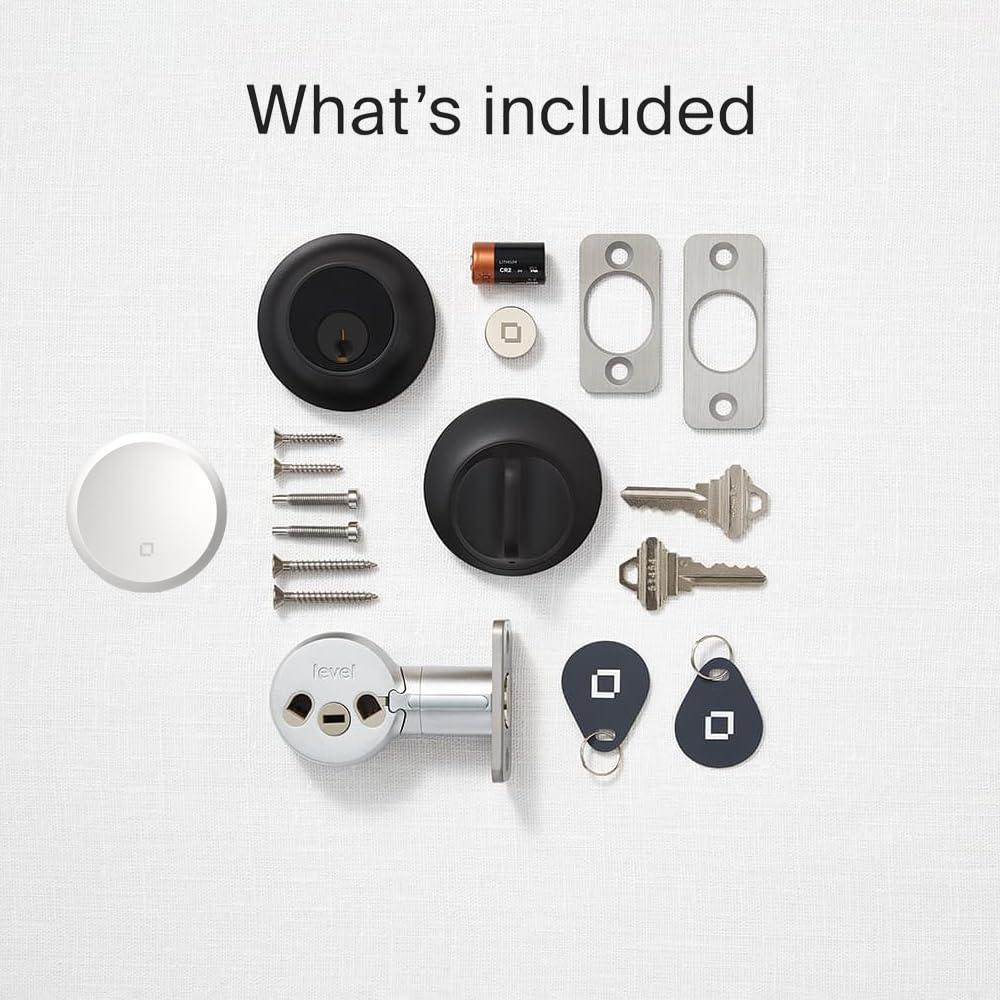 Level Level Lock+ (Wi-Fi) Smart Lock - World's Smallest Smart Lock Plus Apple Home Keys - Lock/Unlock from Anywhere - Level App for iOS & Android - Works with Apple Home, Alexa, Google Home (Matte Black)