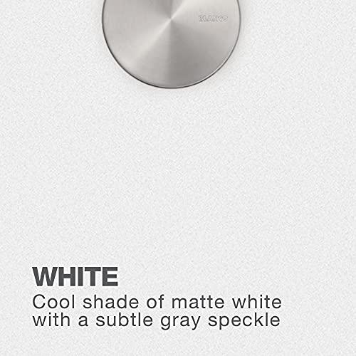 BLANCO BLANCO, White 442074 DIAMOND SILGRANIT 50/50 Double Bowl Undermount Kitchen Sink with Low Divide