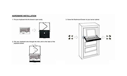 Adesso Adseeo Keyboard Drawer Industrial 1u Universal Keyboard Drawer with Metal Appearance (MRP-1C)