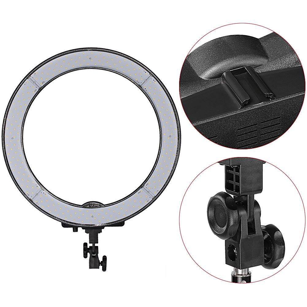 NEEWER Neewer 18 Inch Ring Light with Wall Mounting Boom Arm, 55W Dimmable 5500K Light with 240 LEDs Color Filter, Soft Tube and Carrying Bag for YouTube TikTok Selfies Video Photography