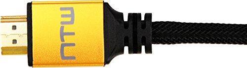 NTW NTW PURE PRO 4K HDMI Cable 12FT High Speed 18Gbps HDMI 2.0 Cable, 4K HDR, Ultra HD Cable 3D, 2160P, 1080P, Ethernet, Audio Return(ARC), Compatible PS5, PS4/3, UHD TV, Blu-ray, PC, Xbox, gold/black