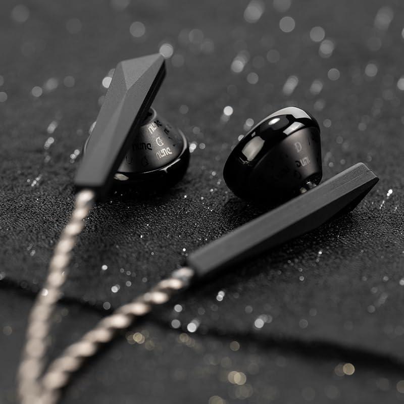 LEAUDIO LEAUDIO DUNU Alpha 3 Dynamic Driver in-Ear Headphone Hi-Res HiFi Flat Earphone 3.5mm 4.4mm Balanced 14.2mm Dynamic Wired Earbuds (Black 3.5mm), LE-ALPHA3