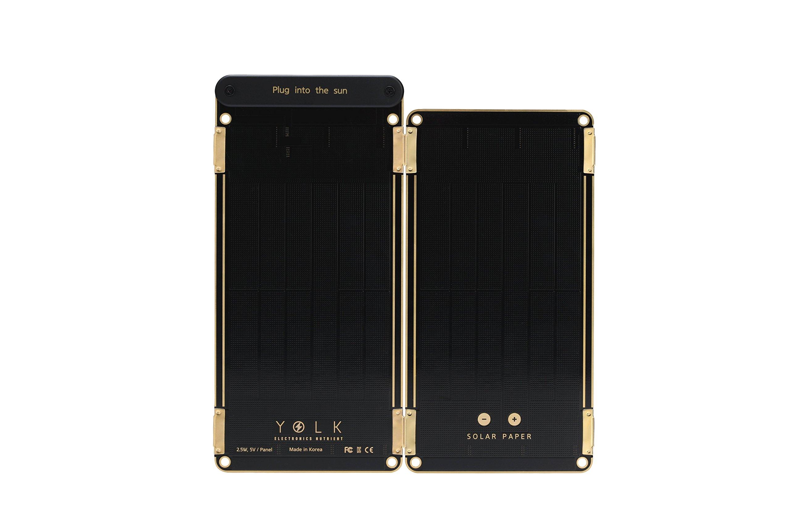 YOLK Solar Paper + Pouch, Paper-Thin and Light Portable Solar Charger with Ultra-High-Efficiency (5W)
