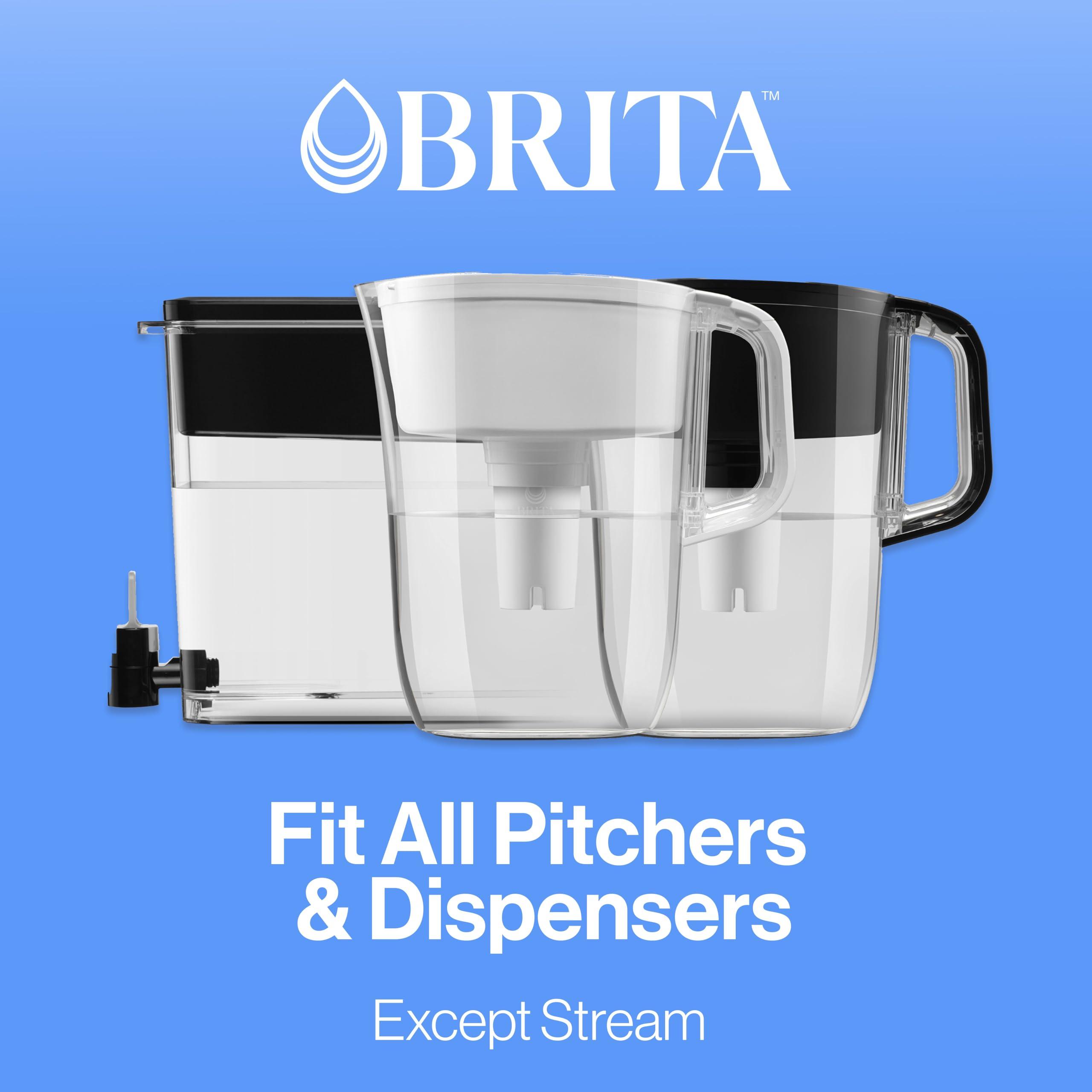 Brita Brita Standard Water Filter for Pitchers and Dispensers, Reduces Copper, Cadmium and Mercury Impurities, Lasts Two Months or 40 Gallons, Includes 6 Filters for Pitchers